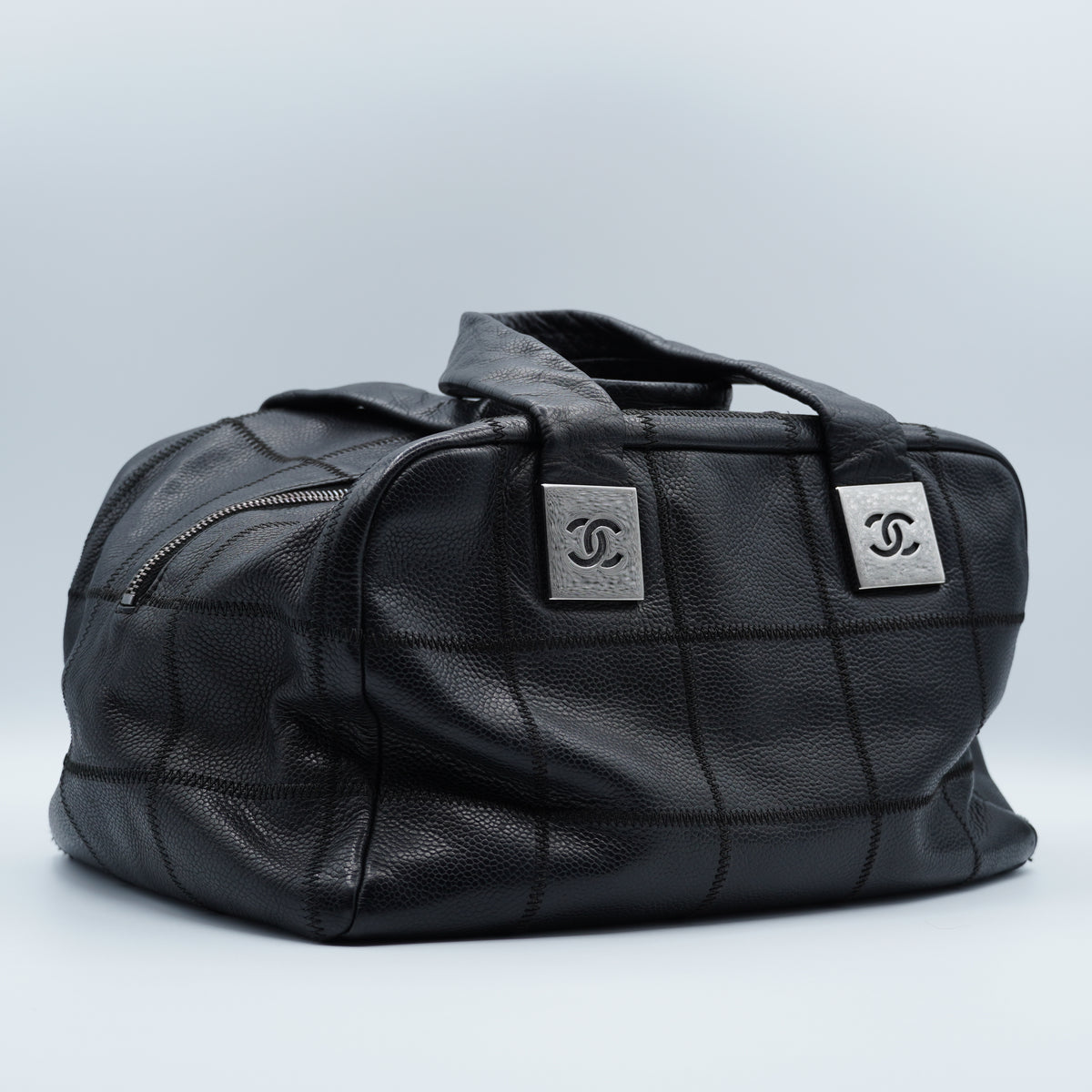 Chanel Black Chocolate Bar Tote Bag