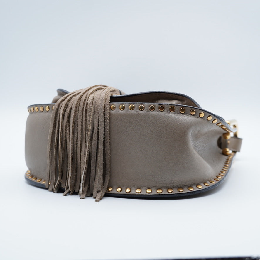 Chloe Grey Hudson Whipstitch Leather Shoulder Bag