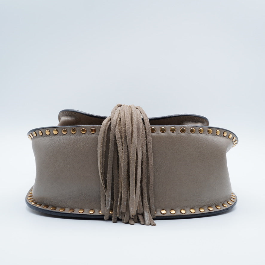 Chloe Grey Hudson Whipstitch Leather Shoulder Bag
