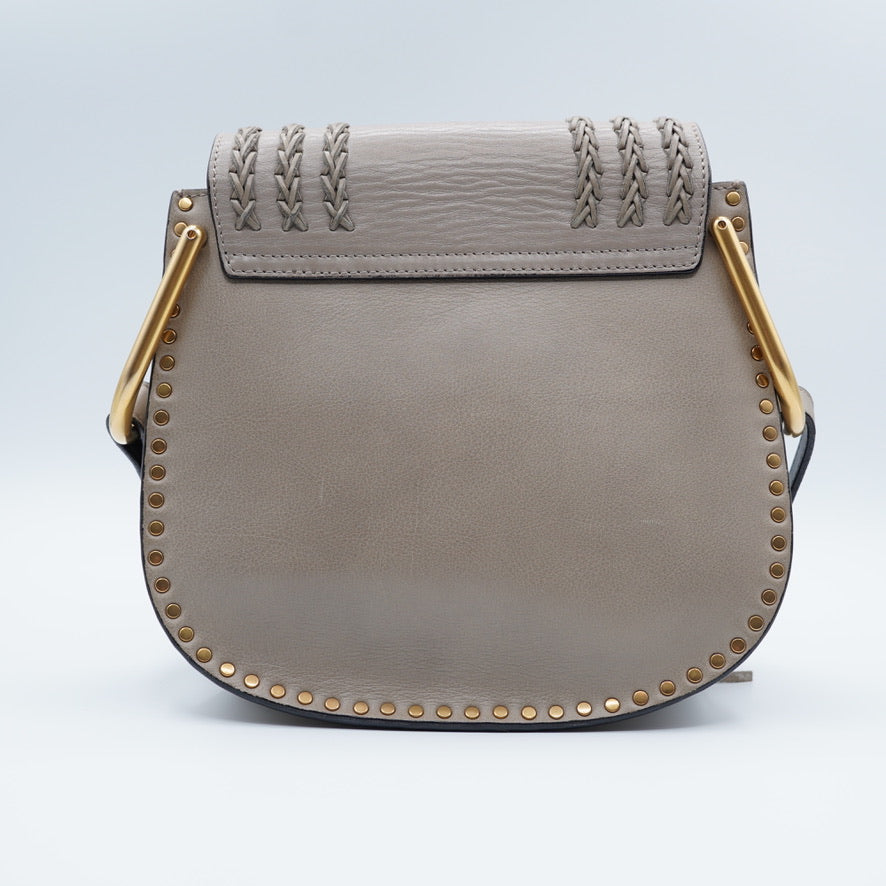 Chloe Grey Hudson Whipstitch Leather Shoulder Bag