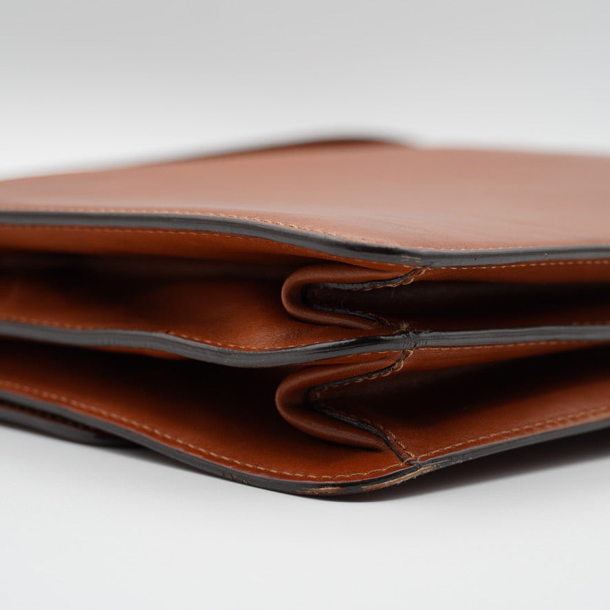 Chloe Mahogany Leather Louise Bag