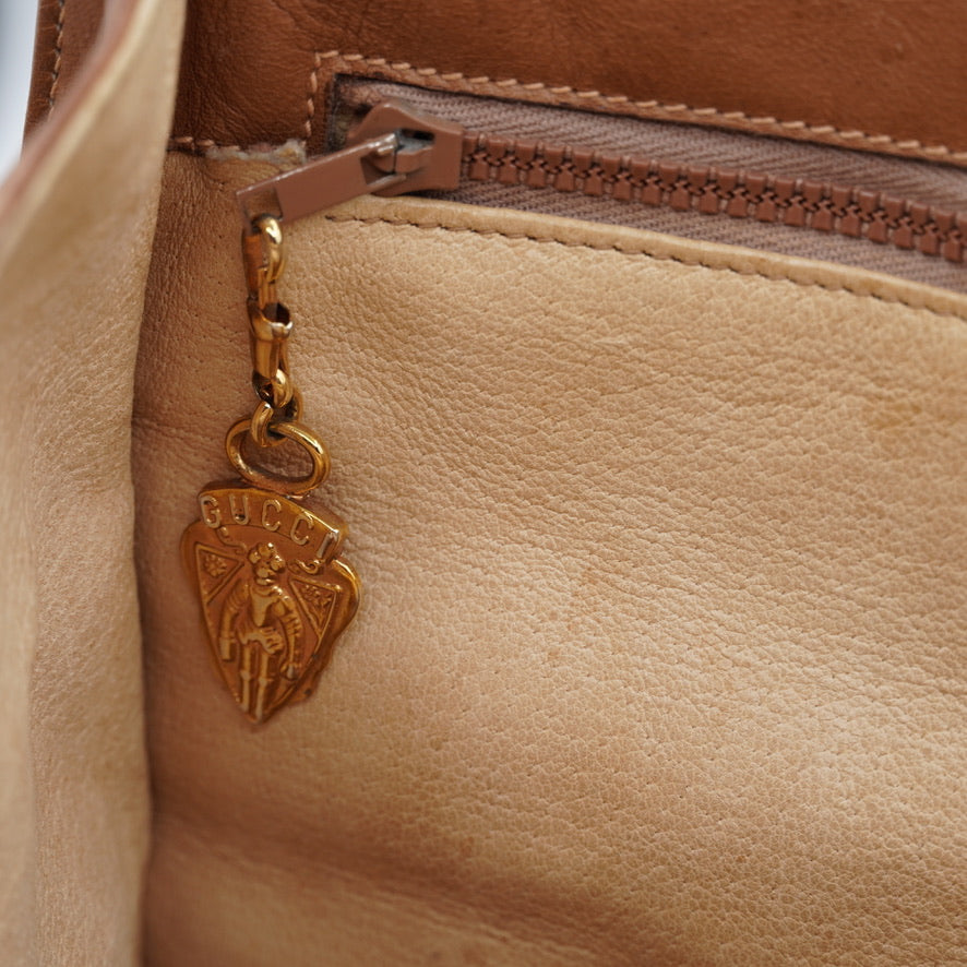 Rare Vintage Gucci Snaffle Bit Gold Handle Bag