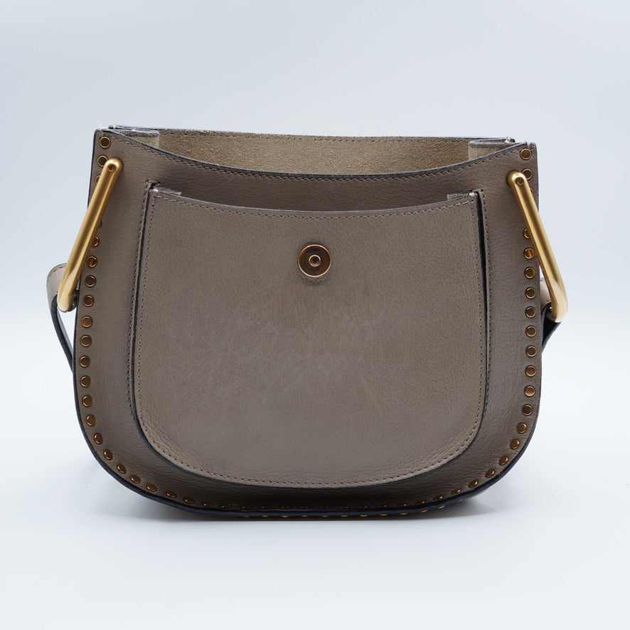Chloe Grey Hudson Whipstitch Leather Shoulder Bag
