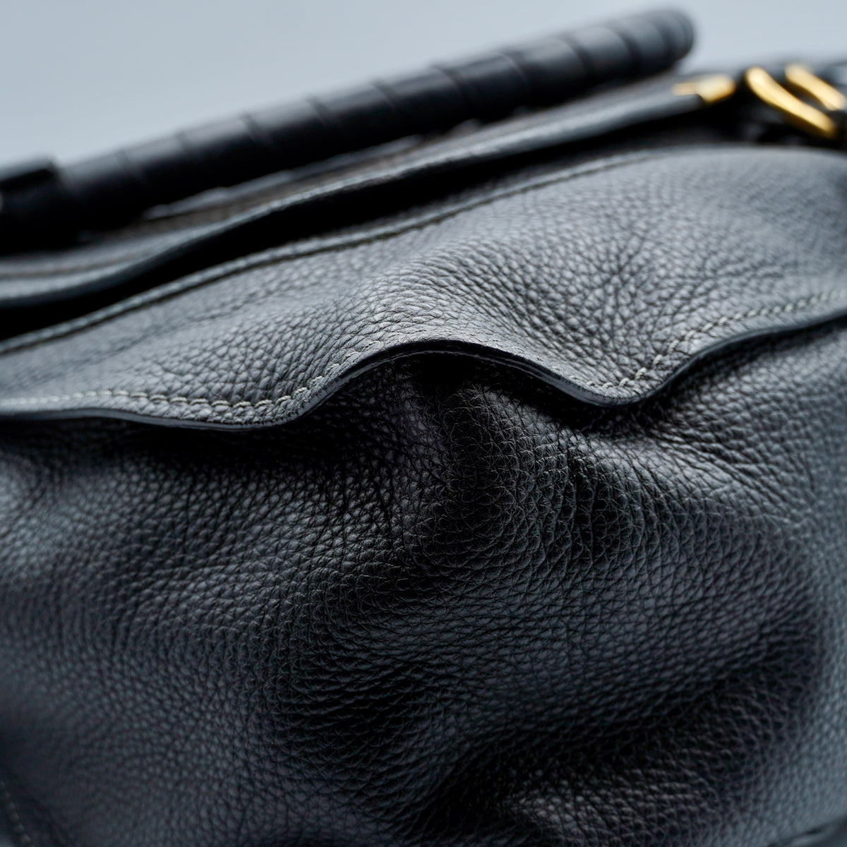 Chloe Calfskin Medium Marcie Satchel Black