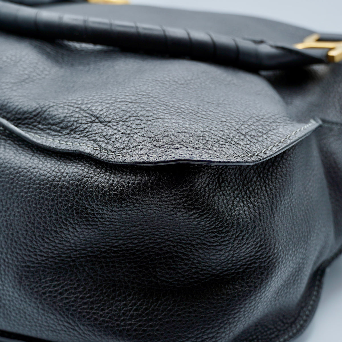 Chloe Calfskin Medium Marcie Satchel Black