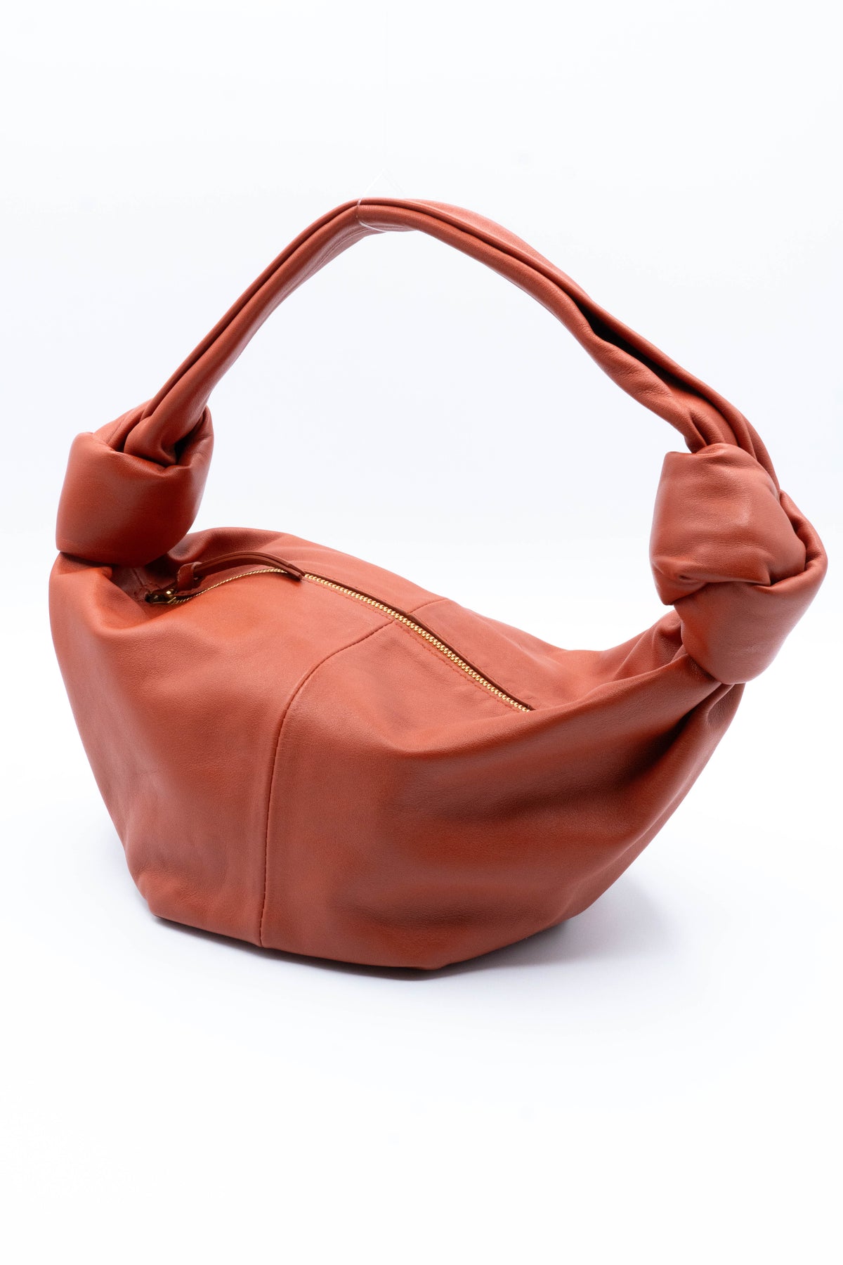 Bottega Veneta Calfskin Mini Double Knot Bag Orange