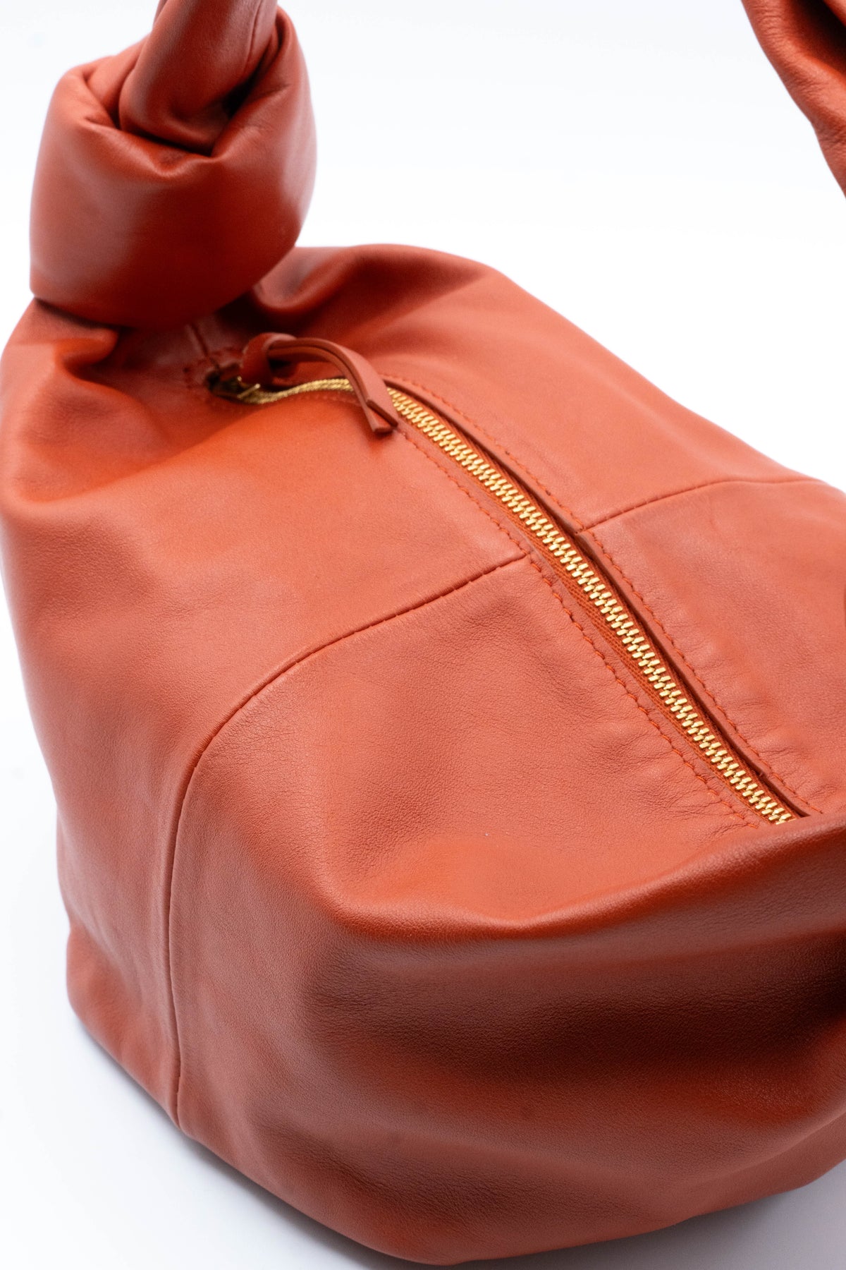 Bottega Veneta Calfskin Mini Double Knot Bag Orange