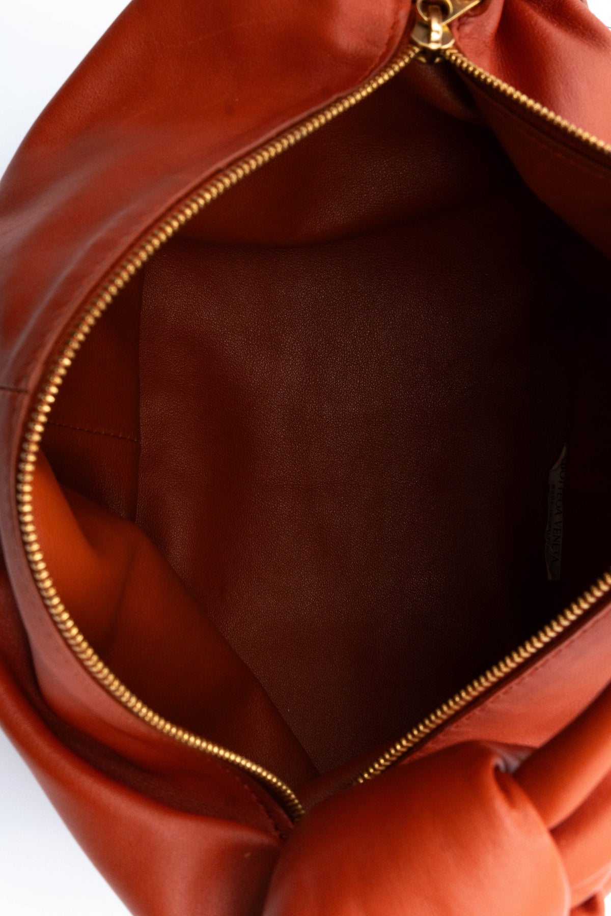 Bottega Veneta Calfskin Mini Double Knot Bag Orange