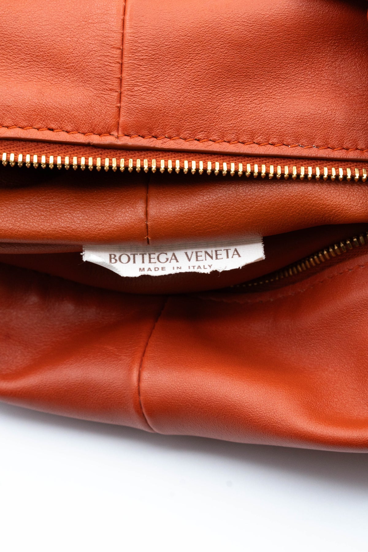 Bottega Veneta Calfskin Mini Double Knot Bag Orange