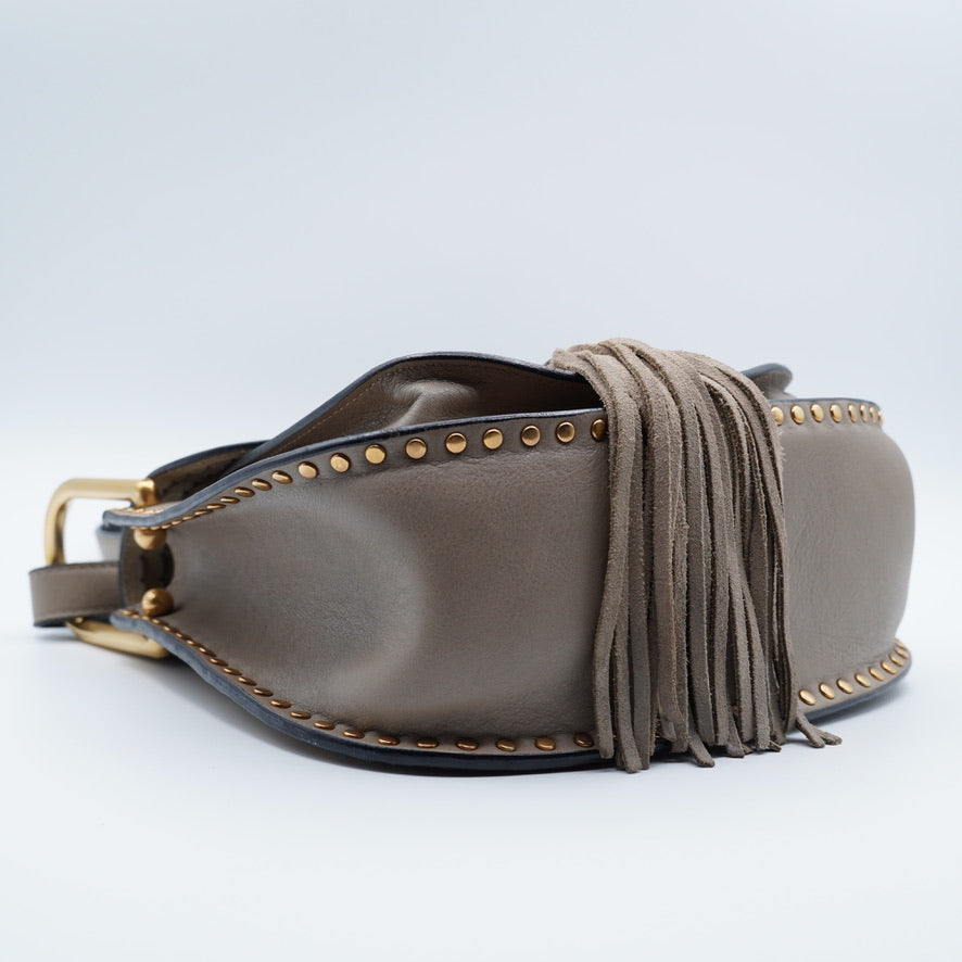 Chloe Grey Hudson Whipstitch Leather Shoulder Bag