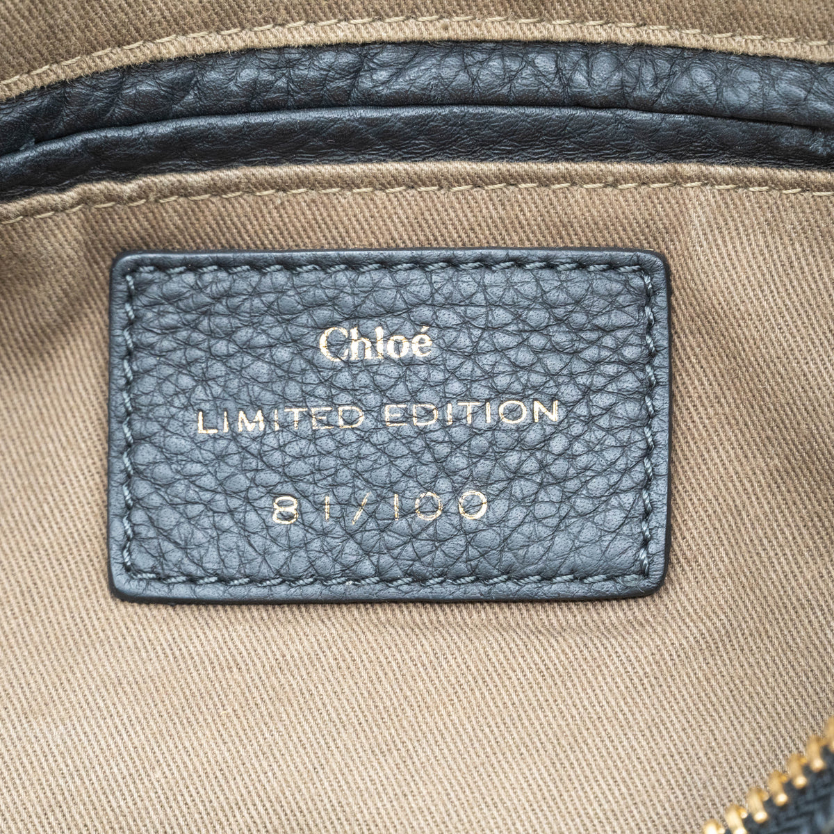 Chloe Calfskin Marcie Small Bi-Color Satchel Black