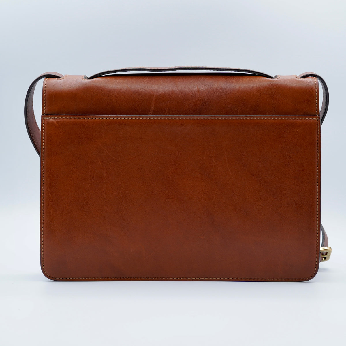 Chloe Mahogany Leather Louise Bag