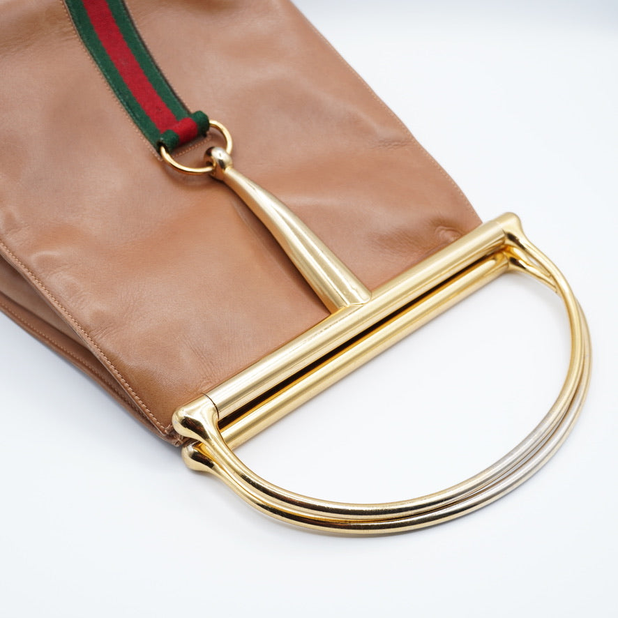 Rare Vintage Gucci Snaffle Bit Gold Handle Bag