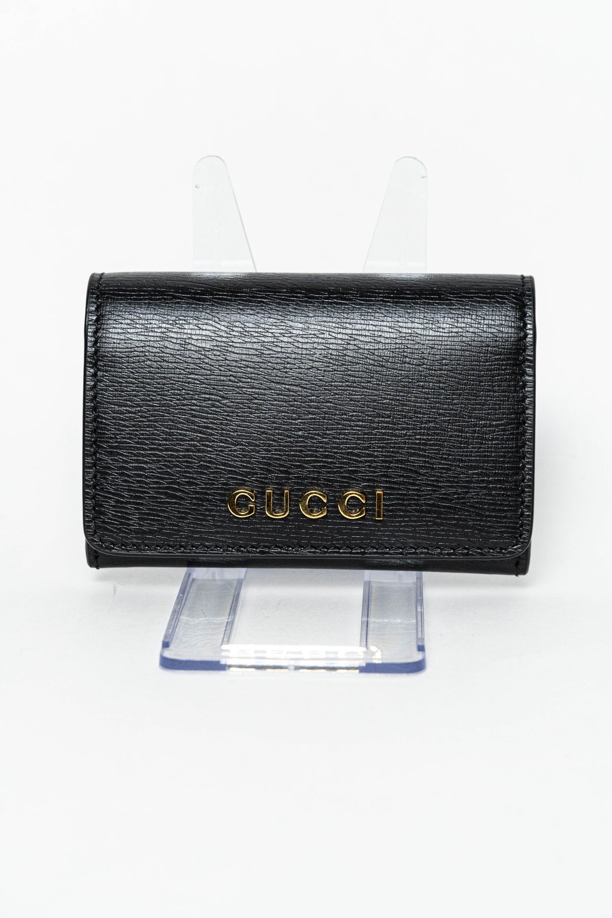 Gucci Black Leather Bi-fold card case