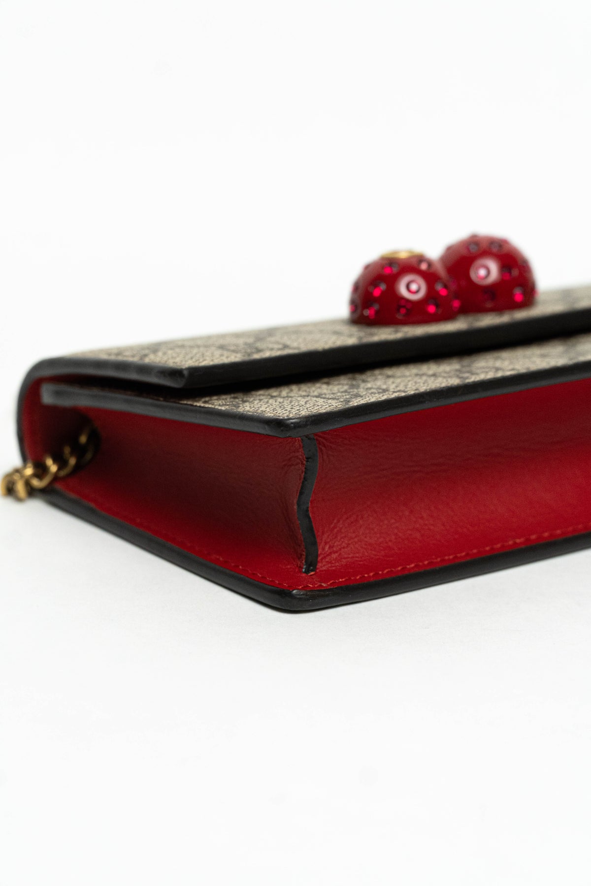 Gucci GG Supreme Monogram Mini Cherry Chain Bag