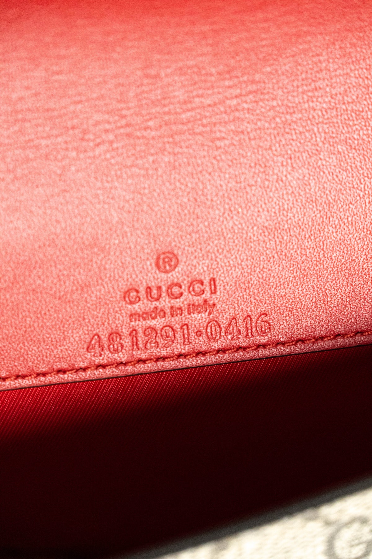 Gucci GG Supreme Monogram Mini Cherry Chain Bag