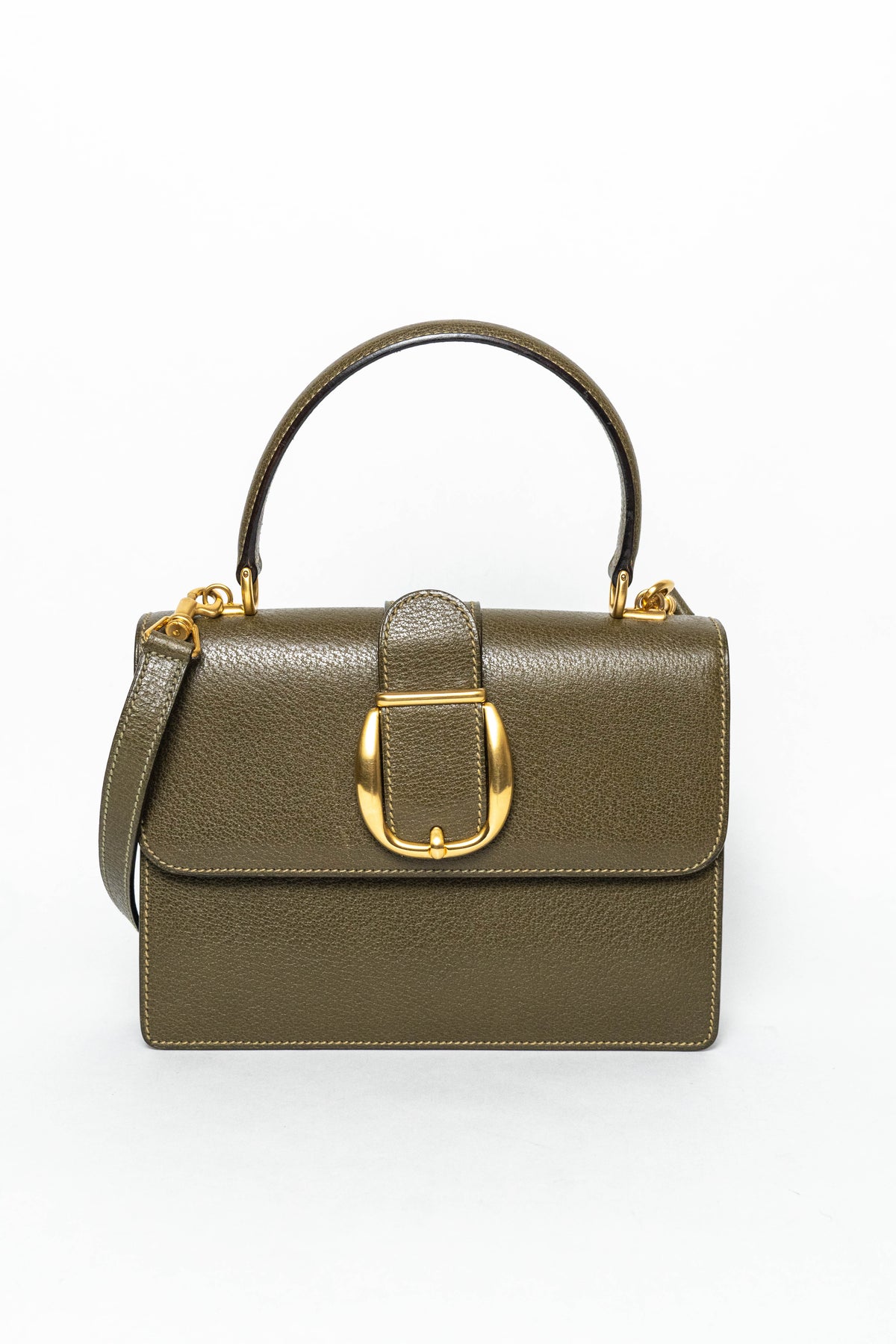 Gucci Vintage Structured Top Handle Bag w/Strap