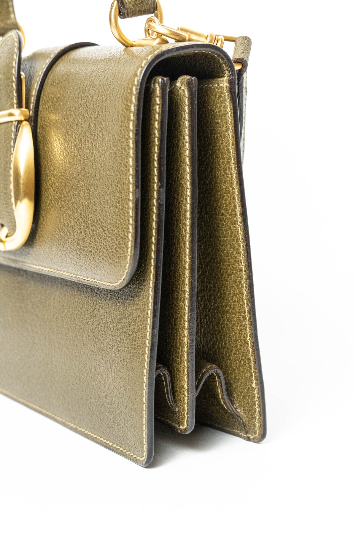 Gucci Vintage Structured Top Handle Bag w/Strap