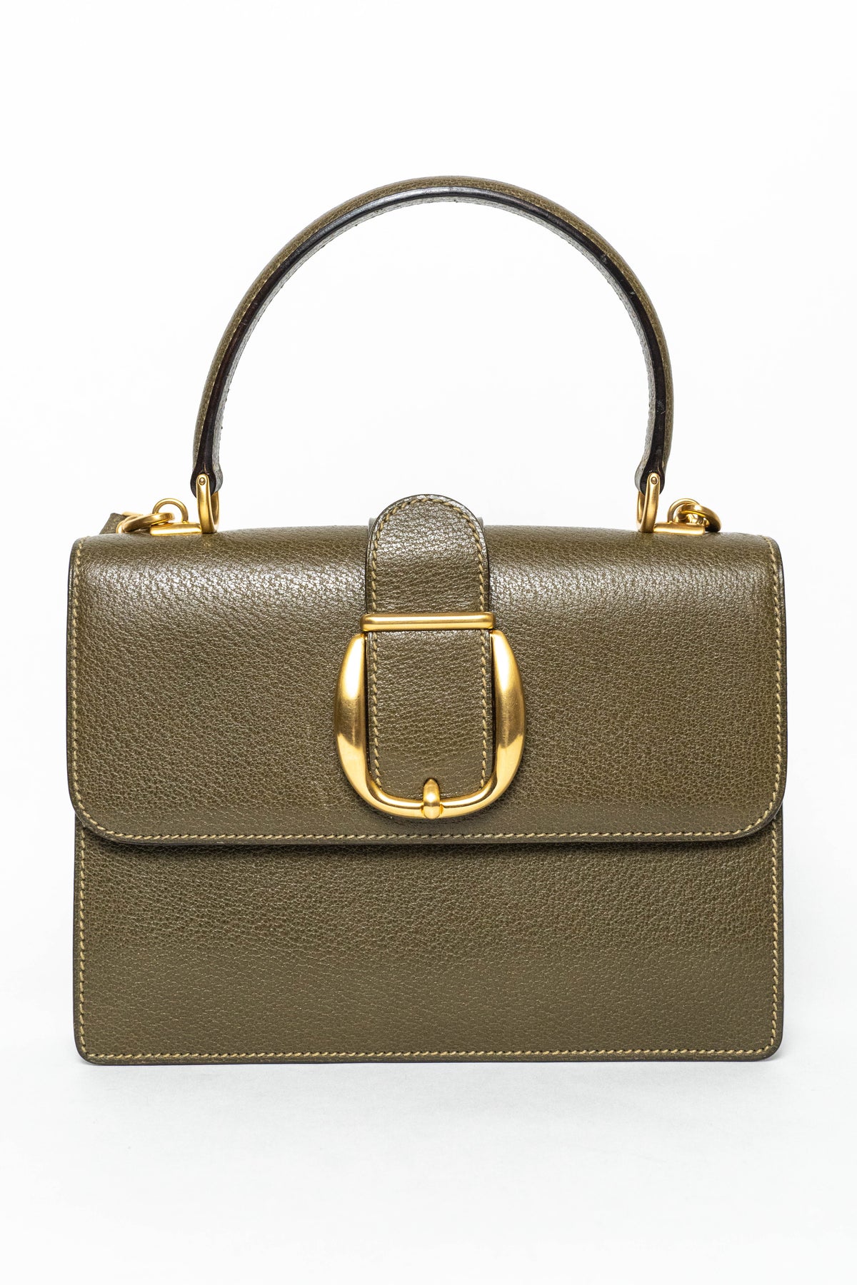 Gucci Vintage Structured Top Handle Bag w/Strap