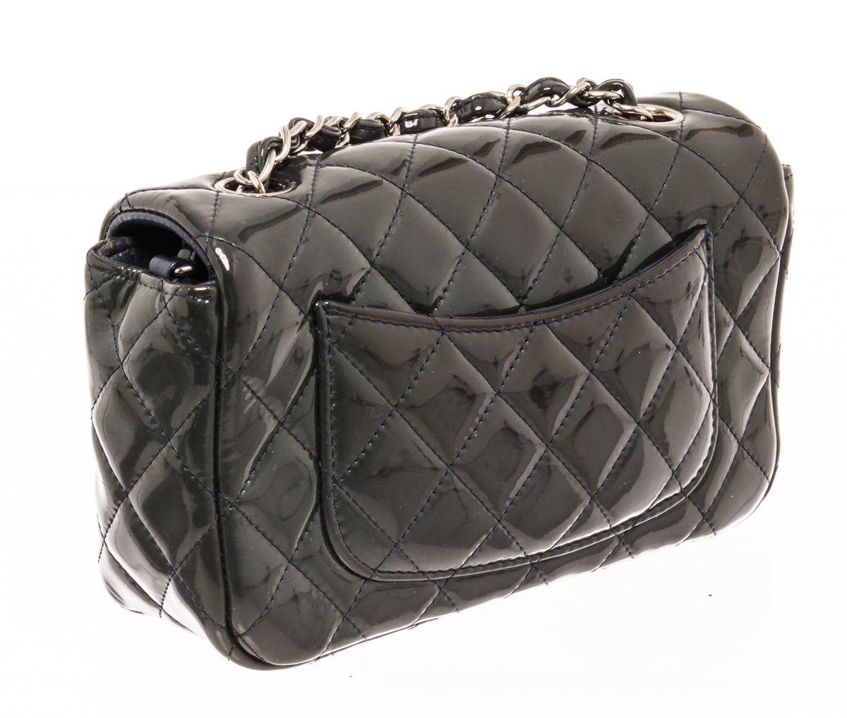 Chanel Black Patent Leather Double Flap
