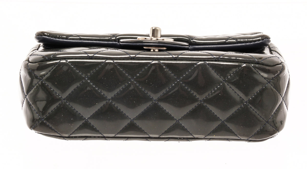 Chanel Black Patent Leather Double Flap