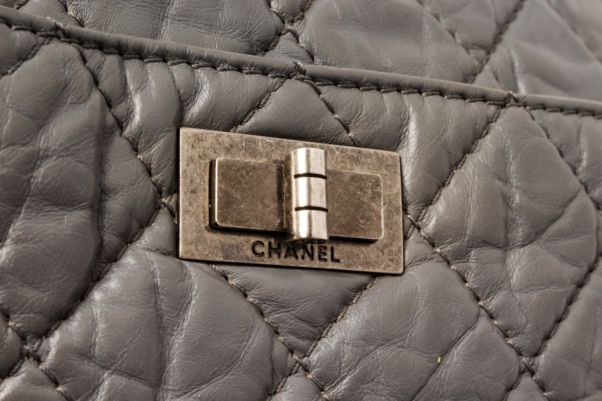 Chanel 2008 Large Reissue Black Lambskin Quilted 2.55 Reissue Camera Bag