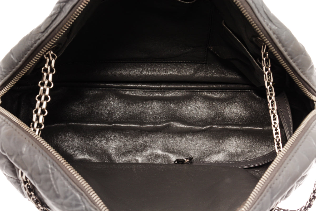 Chanel 2008 Large Reissue Black Lambskin Quilted 2.55 Reissue Camera Bag