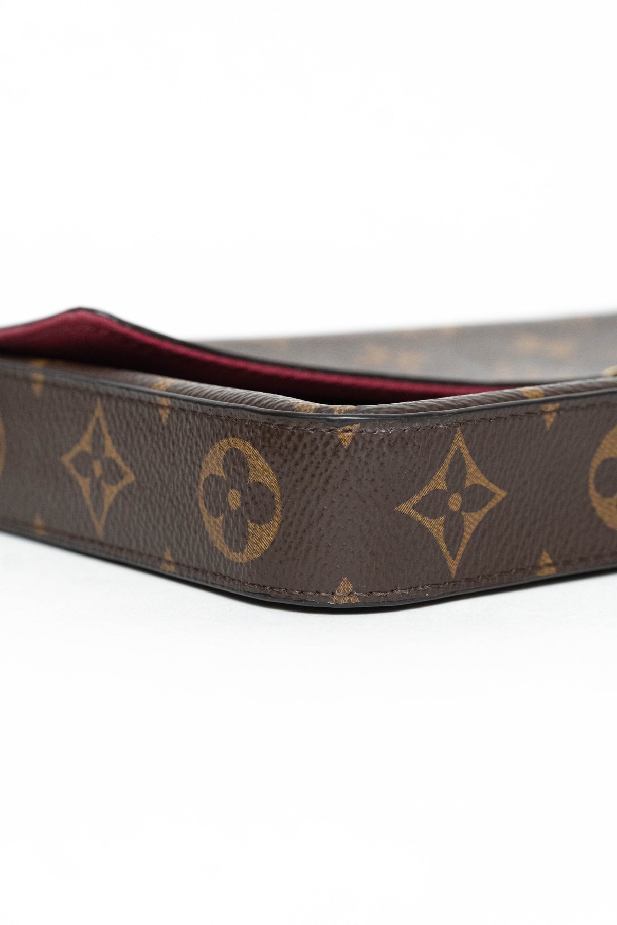 Louis Vuitton Monogram Pochette Felicie Chain Wallet Fuchsia