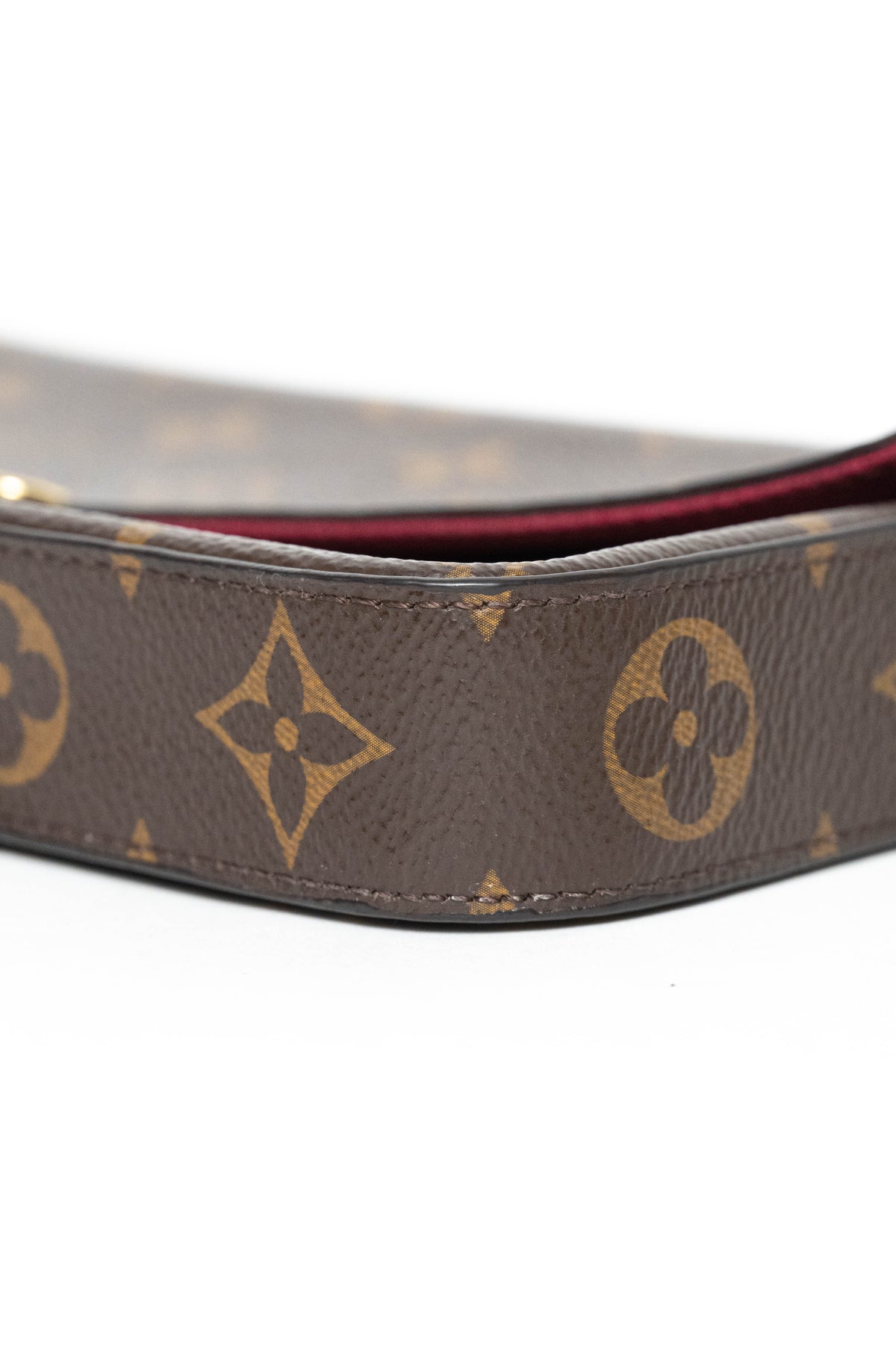 Louis Vuitton Monogram Pochette Felicie Chain Wallet Fuchsia
