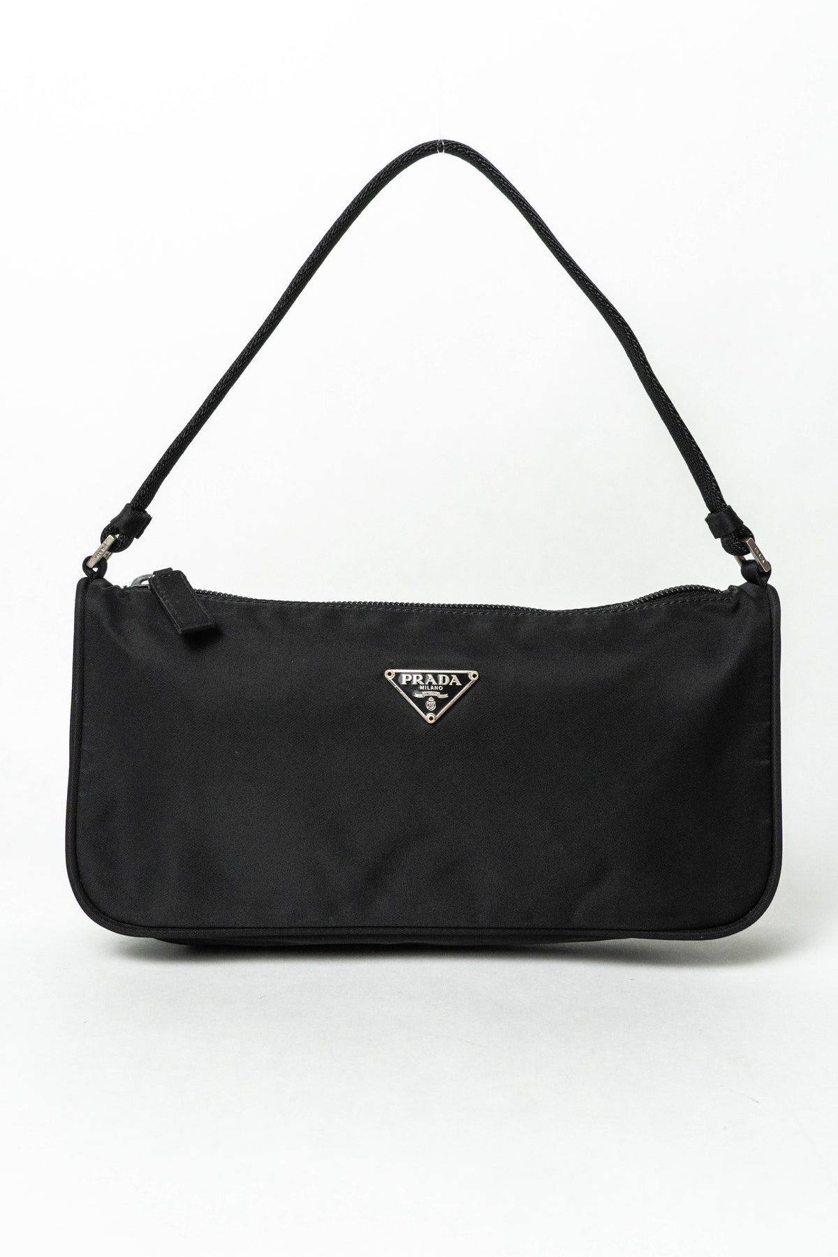 Prada Tessuto Nylon Pochette Bag Black
