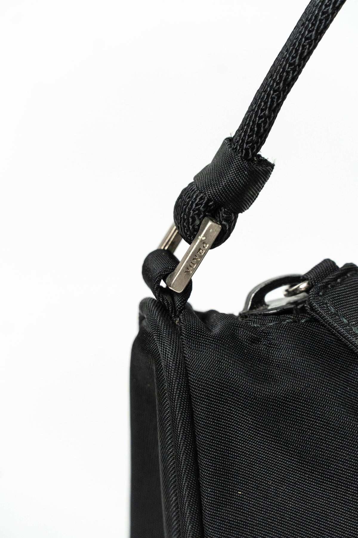 Prada Tessuto Nylon Pochette Bag Black