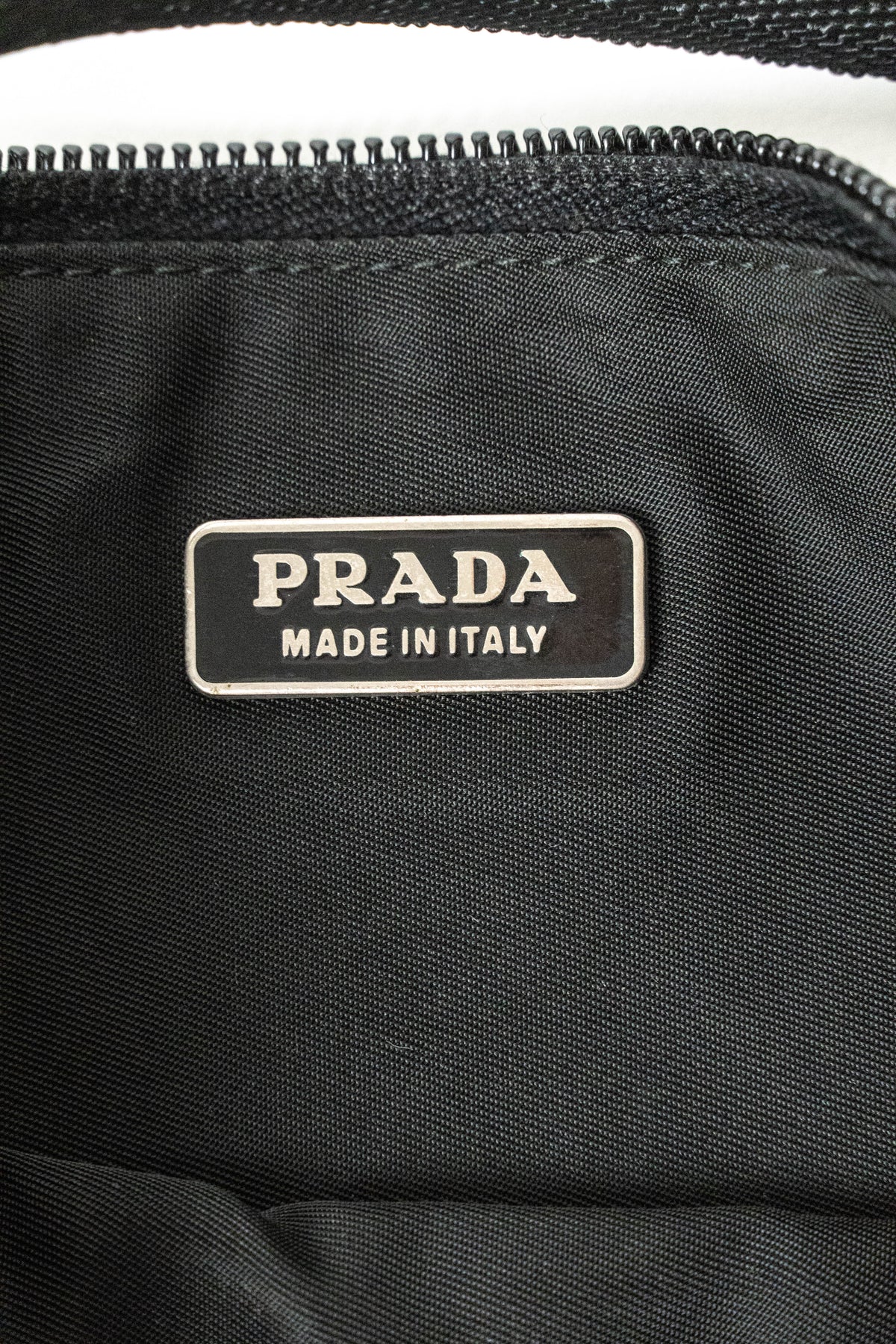 Prada Tessuto Nylon Pochette Bag Black